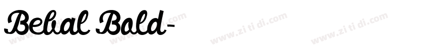 Bebal Bold字体转换
